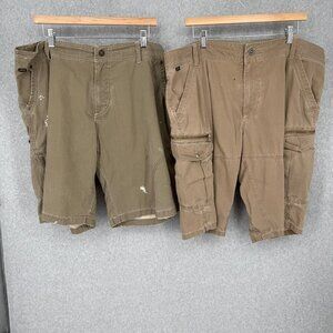 Kuhl Mens Renegade Shorts Bundle Lot of 2 Size 40 Khaki Thrashed Distressed Work